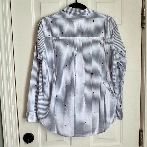 Rails | Taylor Citrus Embroidered Striped Button Down | M - Picture 6 of 7